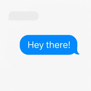 Chat bubble — iMessage and WhatsApp style messaging bubble with curved tail for conversation mockups