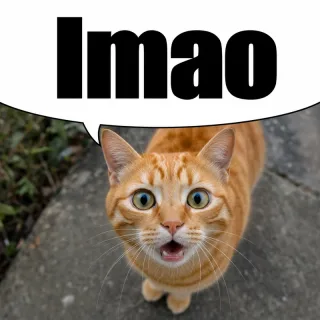 Meme speech bubble style — cropped white bubble with curved edge for Reddit and Discord speech bubbling memes