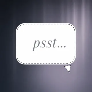 Whisper speech bubble — dashed border rectangle indicating soft speech, secrets, or quiet dialogue